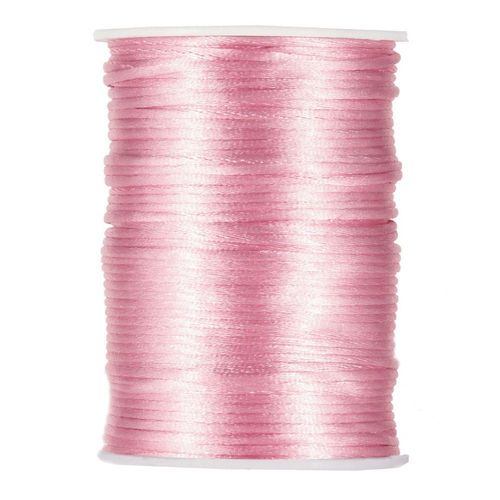 BOBINE CORDON QUEUE DE RAT 2MMX100M ROSE