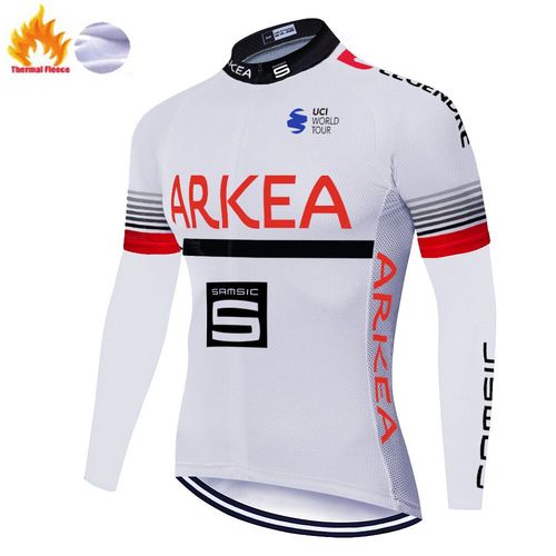 Pantalon De Cyclisme En Polaire Pour Homme,Pantalon Long,Uniforme De Vélo,Équipe Arkea,Hiver
