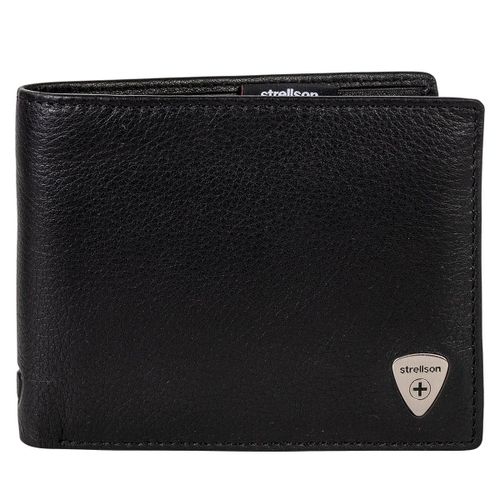 Strellson Portefeuille Homme, Cuir véritable - Harrison Billfold H4, 10x12x2cm (HxWxD) Noir