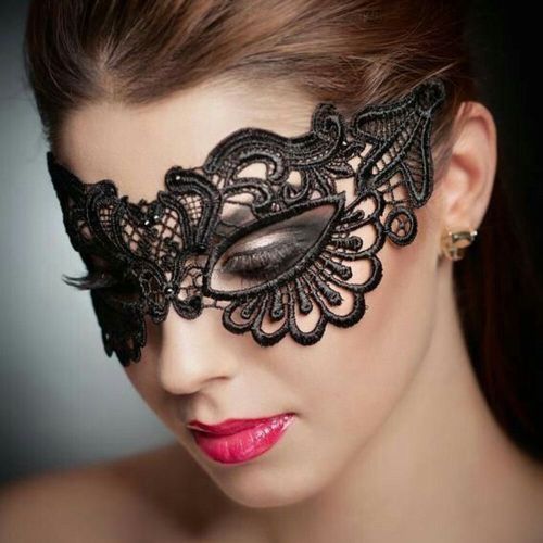 Masque De Carnaval En Dentelle Creuse Pour Femme,Masque Facial Tim,Accessoires De Fête De Rhde Princesse,Masque Pour Les Yeux Noirs,Costume D'halloween