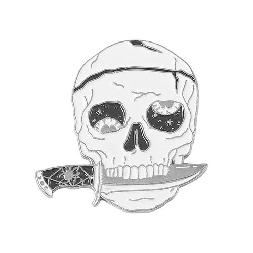 Épingles En Émail Pour Squelette De Crâne,Broches En Os Noir Et Blanc,Badges De Revers,Accessoires De Sac À Dos,Cadeau Pour Enfant,Amis,Bijoux En Gros
