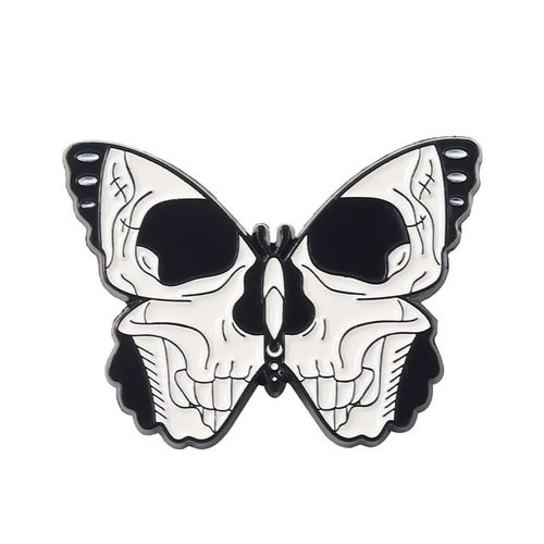 Épingles En Émail Pour Squelette De Crâne,Broches En Os Noir Et Blanc,Badges De Revers,Accessoires De Sac À Dos,Cadeau Pour Enfant,Amis,Bijoux En Gros