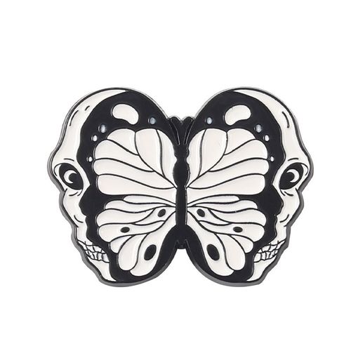 Épingles En Émail Pour Squelette De Crâne,Broches En Os Noir Et Blanc,Badges De Revers,Accessoires De Sac À Dos,Cadeau Pour Enfant,Amis,Bijoux En Gros