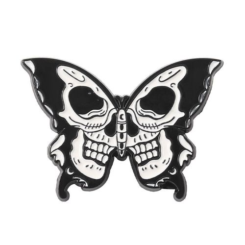 Épingles En Émail Pour Squelette De Crâne,Broches En Os Noir Et Blanc,Badges De Revers,Accessoires De Sac À Dos,Cadeau Pour Enfant,Amis,Bijoux En Gros