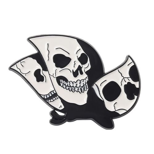 Épingles En Émail Pour Squelette De Crâne,Broches En Os Noir Et Blanc,Badges De Revers,Accessoires De Sac À Dos,Cadeau Pour Enfant,Amis,Bijoux En Gros