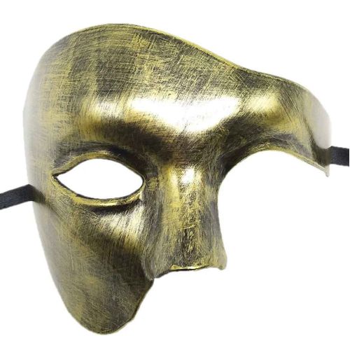 Masque Cosplay Fantôme Steampunk D'halloween Pour Homme Et Femme,Accessoires De Costume De Carnaval,Demi-Visage En Plastique Abs,Tim Ade