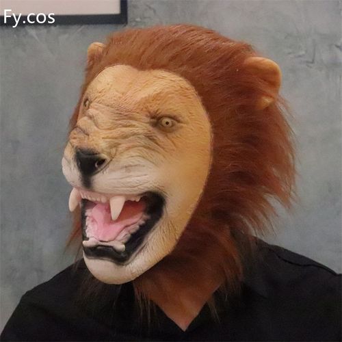 Masque Intégral En Latex Pour Adultes,Accessoires De Zoo,Cosplay D'halloween,Olympiques De Mascarade,Tête De Cheval Matkey,Rhde Fête De Vacances,Masque D'animal