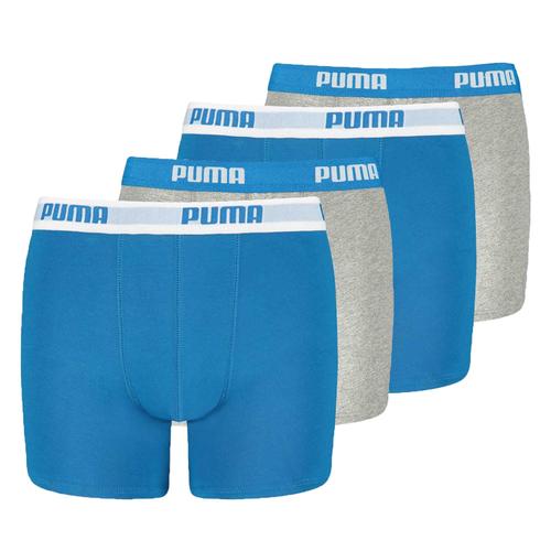 Puma Boxer Garçon, Lot De 4 - Boxer Basique Ecom, Coton Stretch, Tous Les Jours Gris/Noir 164