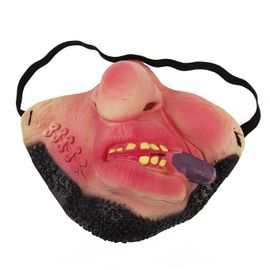 Demi-Masques En Latex Pour Adultes,Masque De Clown,Masques Horribles,Bande Élastique Humoristique Et Drôle,Accessoires De Cosplay,Fête D'halloween