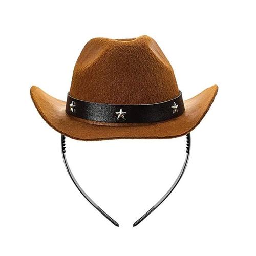 Mini Chapeau De Cowboy Bandeau Westernstyle Chapeau De Cowgirl Bandeau Cosplay Costume Accessoires De Fête Coiffure Accessoires