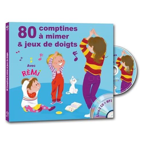 80 Comptines À Mimer & Jeux De Doigts - (1 Cd Audio Mp3)