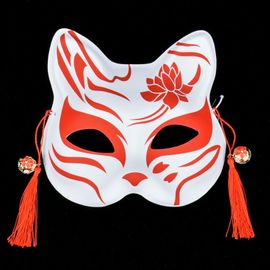 Demi-Masque De Chat Japonais Demon Slayer,Masque Enraciné,Peint À La Main,Masade,Festival Tim,Accessoires De Fête