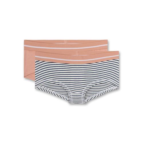 S.Oliver Filles Paquet De 2 Cutbrief - Culotte, Caleçon, Sous-Vêtements, Coton Stretch Blanc/Bleu/Orange 152