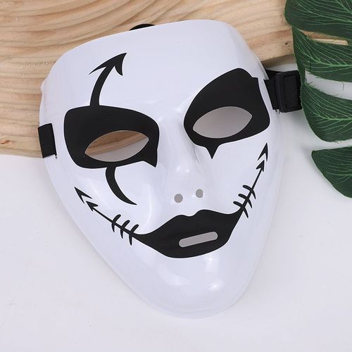 Demi-Masque D'horreur Effrayant Pour Halloween,Masque De Fantôme De Corne,Cosplay De Monstre,Costume De Cosplay
