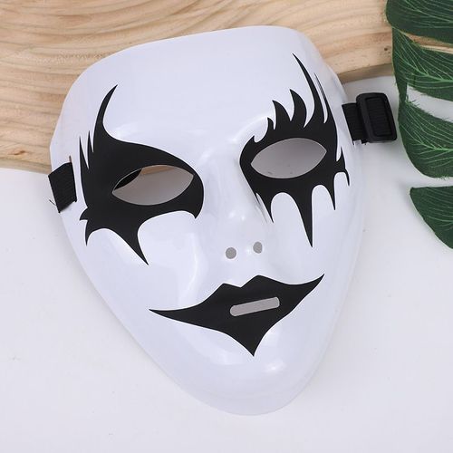 Demi-Masque D'horreur Effrayant Pour Halloween,Masque De Fantôme De Corne,Cosplay De Monstre,Costume De Cosplay