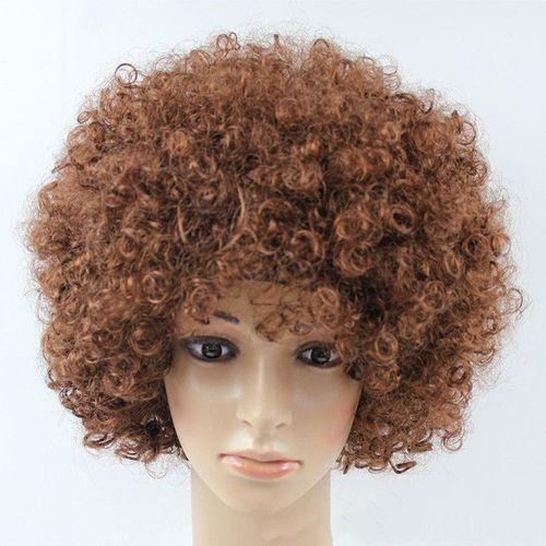 Perruque de cheveux ronde ondulée pour cosplay,postiche de danse,comparateur de couleur,clown drôle,coiffure afro,moelleux,VPN,fête de la tête
