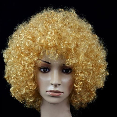 Perruque de cheveux ronde ondulée pour cosplay,postiche de danse,comparateur de couleur,clown drôle,coiffure afro,moelleux,VPN,fête de la tête
