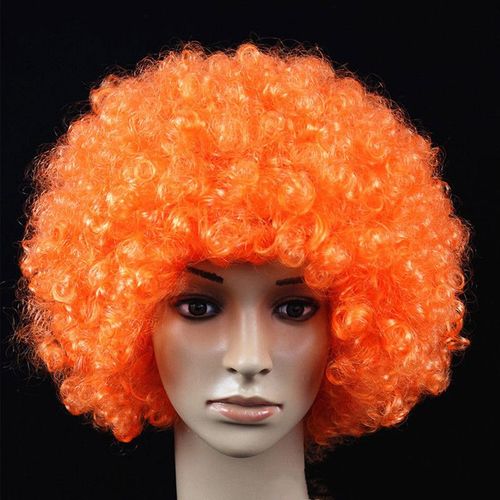 Perruque de cheveux ronde ondulée pour cosplay,postiche de danse,comparateur de couleur,clown drôle,coiffure afro,moelleux,VPN,fête de la tête