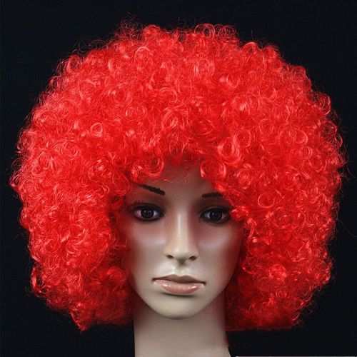 Perruque de cheveux ronde ondulée pour cosplay,postiche de danse,comparateur de couleur,clown drôle,coiffure afro,moelleux,VPN,fête de la tête