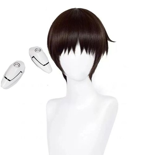 Oligari Balls Shsilk I Cosplay Perruque Pour Femme,Perruque Courte Marron Foncé,Perruques Cosplay,Perruques Synthétiques Halloween,Degré De Chaleur,30cm