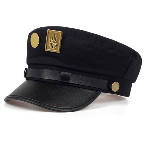 Jojo's Ives Arre Adventure Cosplay Hat,Jotaro Kujo,Joseph Army,Military Hat,Unisex Adult Metal Danemark Ge Cap