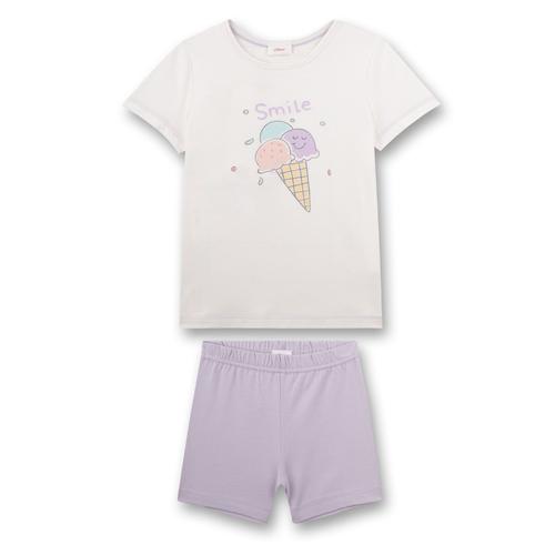 S.Oliver Pyjama Fille - Vêtements De Nuit, Pyjama, Coton, Col Rond, Glace, Court, Unis Lilas 140