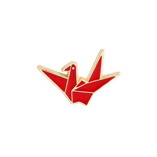 Broches en Émail de Dessin Mille Grues Origami,Porte-Bonheur,Sac à Dos Animal,Danemark ge de Revers,Bijoux Cadeau