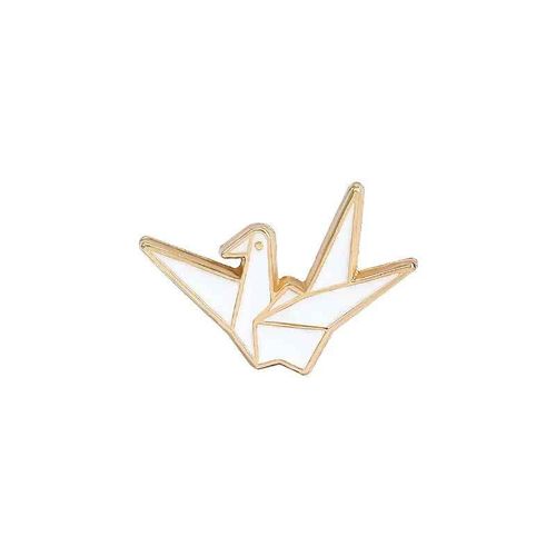 Broches en Émail de Dessin Mille Grues Origami,Porte-Bonheur,Sac à Dos Animal,Danemark ge de Revers,Bijoux Cadeau