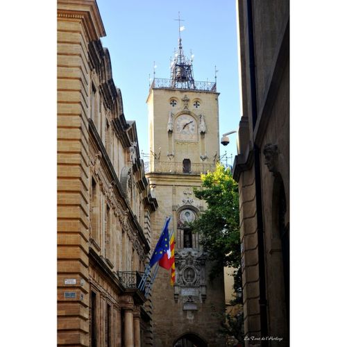 Tableau sur toile tour de l'horloge Aix-en-Provence 30x45 cm