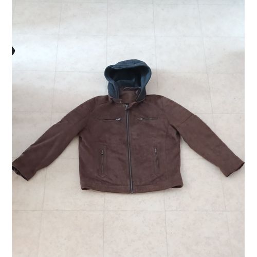 Blouson En Cuir Marron Xl Pour Homme