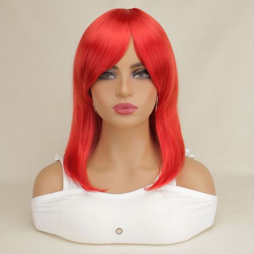 Perruques De Cosplay Courtes Et Droites Pour Femme,Costume De Ixd'halloween,Mignon,Rouge,Rose,Bob