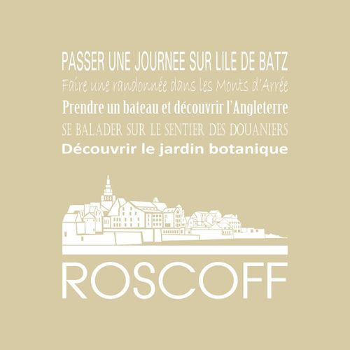 Tableau sur toile Roscoff vison 30x30 cm