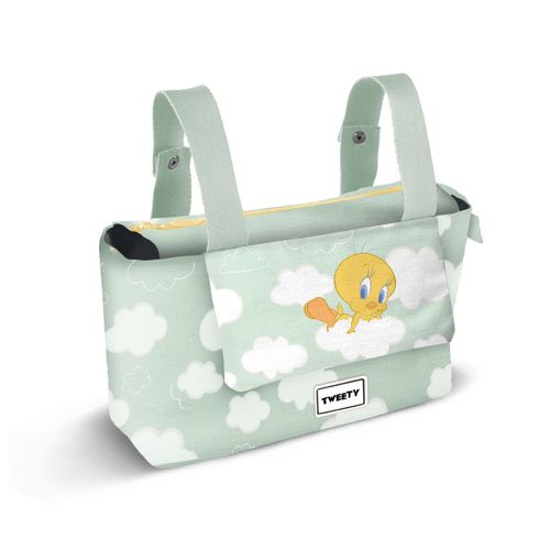 Sac Organisateur de Poussette - Looney Tunes Tweety / Titi Clouds - Vert - Taille Unique