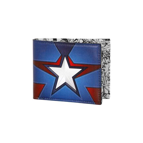 Portefeuille pour Homme - Marvel Captain America Courage - Bleu - Taille Unique
