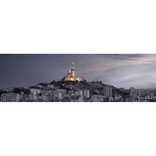 Tableau sur toile Notre Dame au Crépuscule 30x97 cm