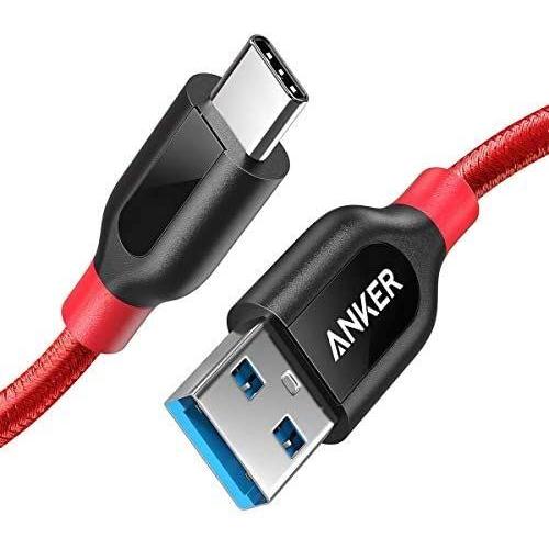 Anker Câble USB C Powerline+ USB Type C de 90 cm en Nylon tressé vers USB 3.0 Extra Solide pour Appareils USB C (Samsung Galaxy S8/S8+, S9, Nouveau MacBook, Huawei P10, Google Pixel, Nexus 6P.)