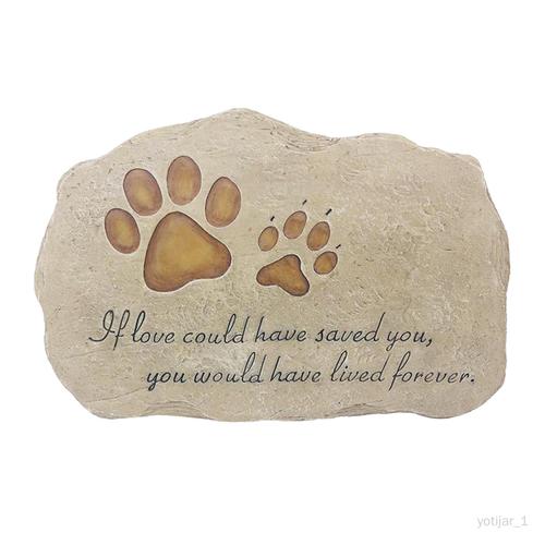 Paw Print Dog Grave Marker Yard Pierre Tombale Cadeau