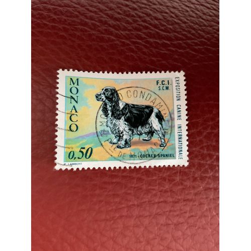 Timbre Oblitéré Monaco 1971. Exposition Canine Internationale Cocker Spaniel