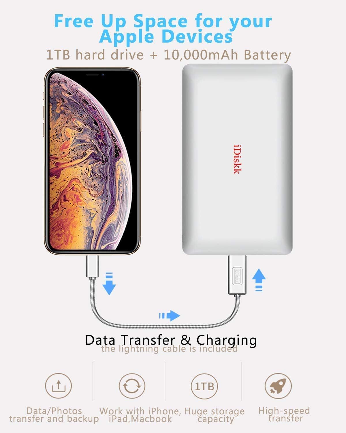 Disque Dur Externe Certifi Mfi 1 To (1000 Go) Pour Iphone, Cl Photo Pour ... - 3