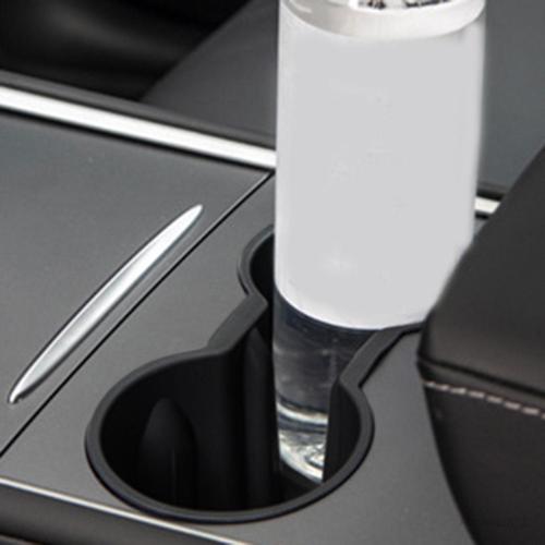 Almencla Porte-Gobelet D'eau De Voiture Support Fixe 2 En 1 Boîte De Rangement Ronde Durable Auto Multifonction Porte-Bouteille Côté Porte De Voiture Pour Noir