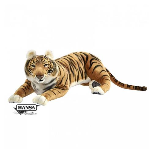 Hansa Peluche Geante Tigre Brun Couché 100cml