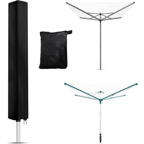 Housse Sechoir Parapluie Exterieur De Leifheit Tres Grand,420D Oxford Resistante Aux Intemperies Housse Sechoir A Linge 4 Bras&3 Bras,Housse Etendoir Parapluie(180X18X18Cm)