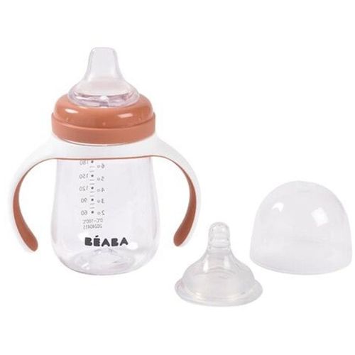 Biberon D'Apprentissage 2 En 1 Terracotta 210 Ml - Transparent