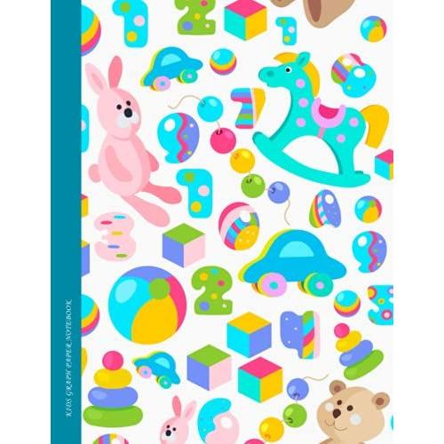 Kids Graph Paper Notebook: 1/2 Inch Squares Graph Paper Notebook For Kids And School, Kids Toys Colorful Pattern, 8.5 X 11 120 Pages