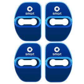 Décoration De Serrure De Porte De Voiture,Couvercle De Protection,Étui Emblème Pour Smart Fortwo Forfour453 451,Accessoires De Style De Voiture - Type Blue