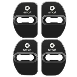 Décoration De Serrure De Porte De Voiture,Couvercle De Protection,Étui Emblème Pour Smart Fortwo Forfour453 451,Accessoires De Style De Voiture - Type Black