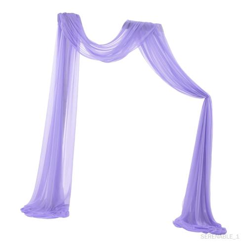 de mariage drapé toile de fond panneaux de rideaux cérémonie réception butin 70x550cm pour événements maison photo toile de fond scène 1x Violet