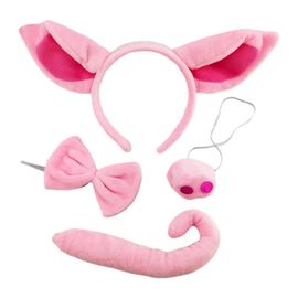Mignon Cochon Oreille Bandeau Cochon Nez Queue Rose Cochon Cosplay Accessoires Costume Accessoires