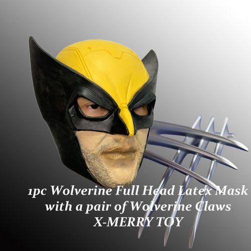 Masque De Cosplay Du Film James Howlett,Casque Wolverine Avec Patte,Robe D'halloween,Accessoires De Costume Pour Adultes,Masques En Latex De Haute Qualité