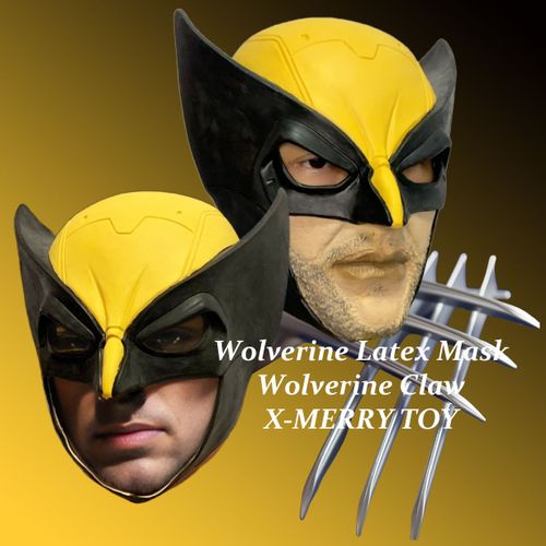 Masque De Cosplay Du Film James Howlett,Casque Wolverine Avec Patte,Robe D'halloween,Accessoires De Costume Pour Adultes,Masques En Latex De Haute Qualité